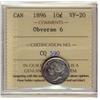 Image 1 : 1896 10¢ Obv 6 ICCS VF-20