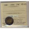 Image 1 : 1900 10¢ ICCS MS65.   A superbly toned example with shades o