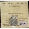 Image 1 : 1930 10¢ ICCS AU50