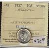Image 1 : 1937 10¢ ICCS MS64