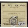 Image 1 :  1938  10¢ ICCS MS62
