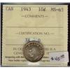 Image 1 : 1943  10¢ ICCS MS63
