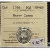 Image 1 : 1956  10¢ ICCS MS65 Heavy Cameo