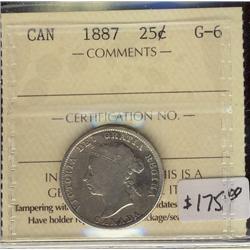 1887 25¢ ICCS G6