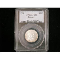 1903 25¢ PCGS  AU-55