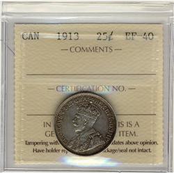 1913 25¢ ICCS EF-40