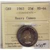 Image 1 : 1963 25¢ ICCS MS64 Heavy Cameo