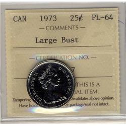 1973 25¢ Large Bust PL64