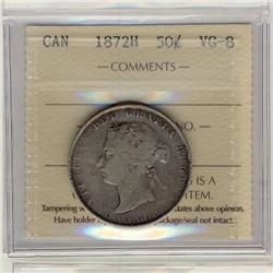 1872H 50¢ ICCS VG-8