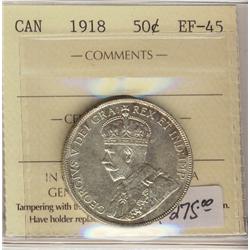 1918 50¢ ICCS EF45