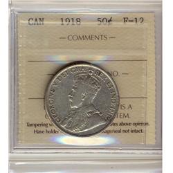 1918 50¢ ICCS F-12