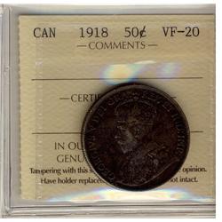 1918 50¢ ICCSVF-20 