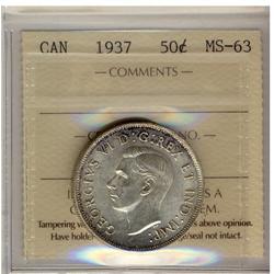 1937 50¢  ICCS MS-63