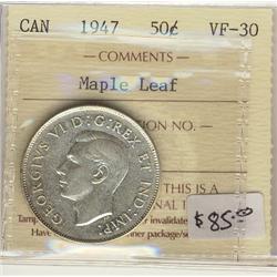 1947  50¢ ML ICCS VF30