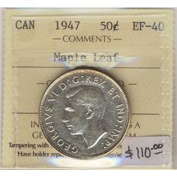1947 50¢ ML  ICCS EF40