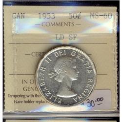 1953 50¢ LD SF ICCS MS60