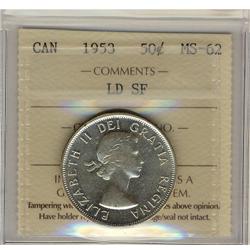 1953 50¢ LD SF ICCS MS-62