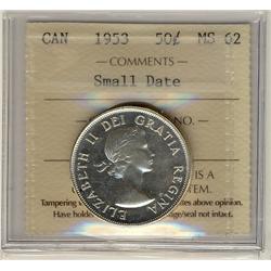 1953 50¢ SD ICCS MS-62