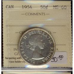 1954  50¢ ICCS MS60