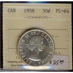 1958 50¢ ICCS PL64