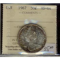  1967  50¢ ICCS MS64