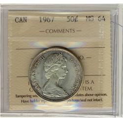 1967 50¢ ICCS MS-64