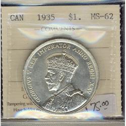 1935 $1 ICCS MS62