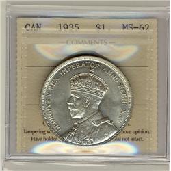 1935 $1 ICCS MS-62