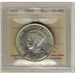 1935 $1 ICCS MS-63