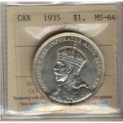 1935 $1 ICCS MS-64