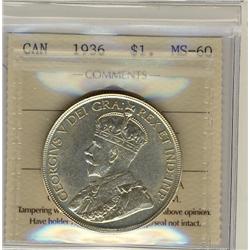 1936 $1 ICCS MS-60