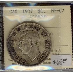 1937 $1 ICCS MS62