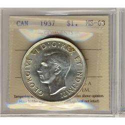 1937 $1 ICCS MS-63