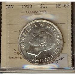 1938 $1 ICCS MS62