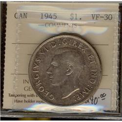 1945 $1 ICCS VF30