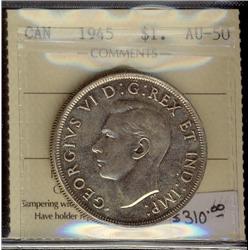 1945 $1 ICCS AU50