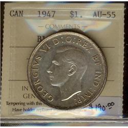 1947 $1 Blunt ICCS AU55