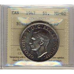 1947 $1 Blunt ICCS MS62