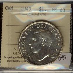1949 $1 ICCS MS63