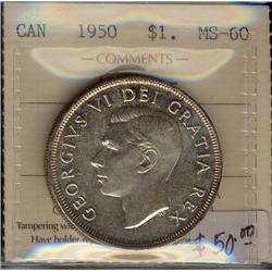 1950 $1 Arn ICCS MS60