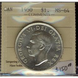 1950 $1 ICCS MS64
