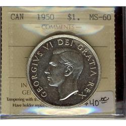 1950 $1 SWL ICCS MS60