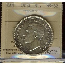 1950 $1 SWL ICCS MS62