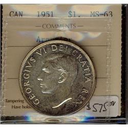 1951 $1 ARN ICCS MS63