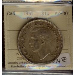 1951 $1 ICCS VF30
