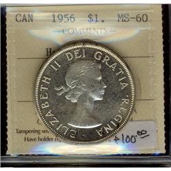 1956 $1 ICCS MS60 Heavy Cameo