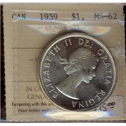 1959 $1 ICCS MS62
