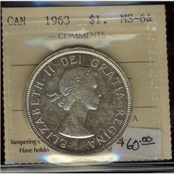 1963 $1 ICCS MS64