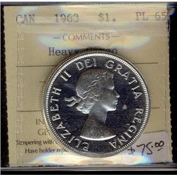 1963 $1 ICCS PL65 Heavy Cameo