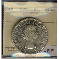 1964 $1 ICCS MS63